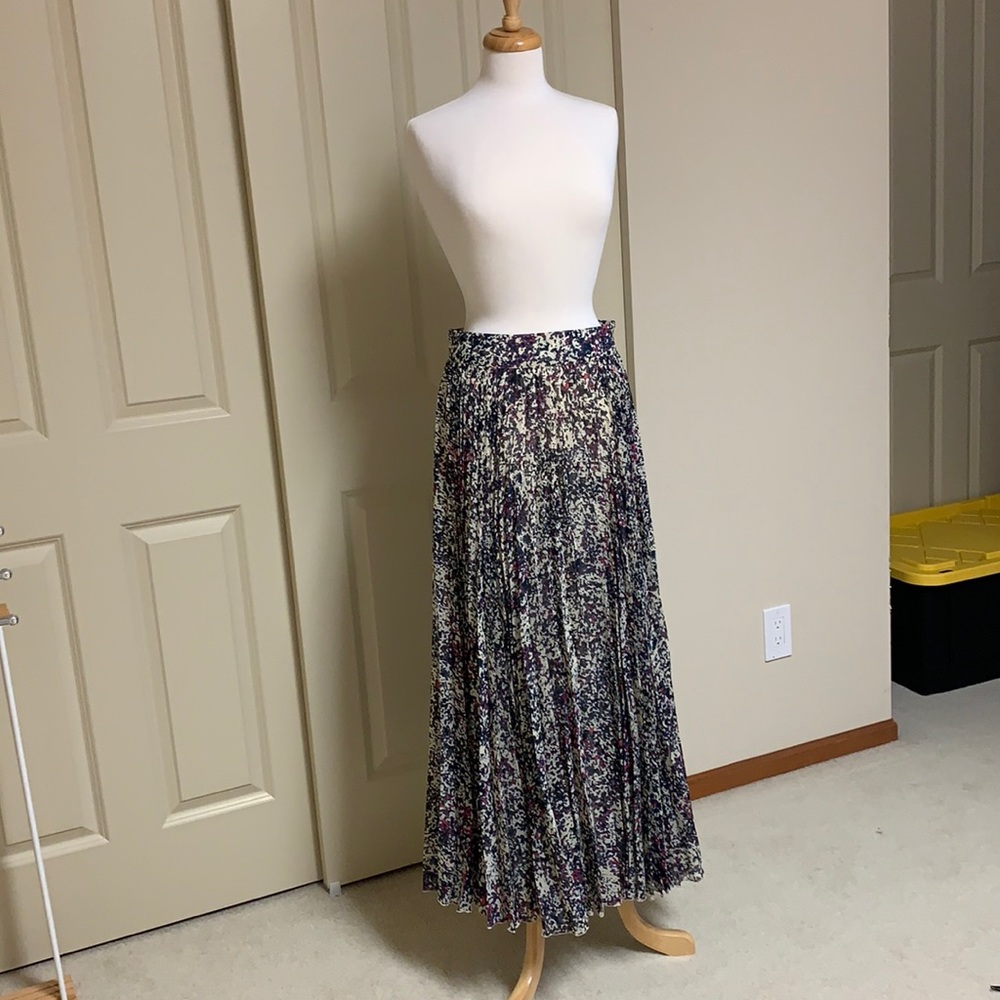 Anthropologie maxi pleated skirt 0 2 xs